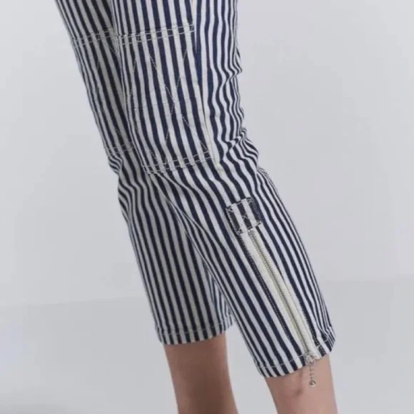 CURRENT/ELLIOTT NWT The Cropped Lexton in Modern Stripe - Picture 6 of 10